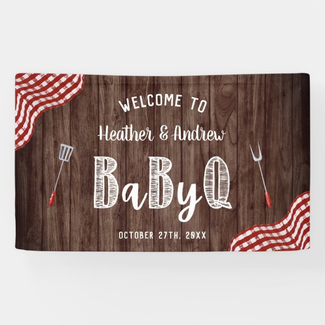 Babyq Jardin barbecue pique-nique bannière Baby sh (Horizontal)