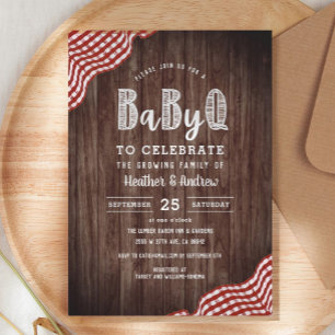 Babyq Jardin BBQ Co-ed Shower Invitation