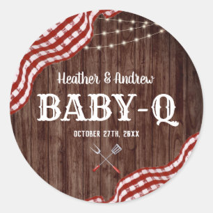 Babyq Jardin BBQ Couples Douche Faveurs Stickers