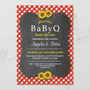 BABYQ Sonnenblume Kinderdusche GRILLEN Couple Red  Einladung