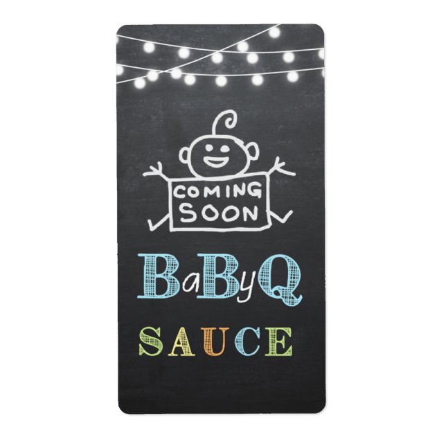 Babyq-Soße / Grillen Babyduschaufkleber (Vorne)