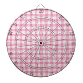 Babyrosa Gingham-Muster Dartscheibe