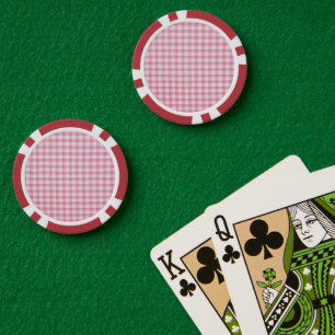 Babyrosa Gingham-Muster Pokerchips