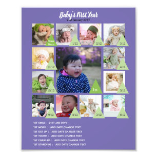 BABYS 1. JAHR FOTO COLLAGE 8x12 $5 oder weniger!