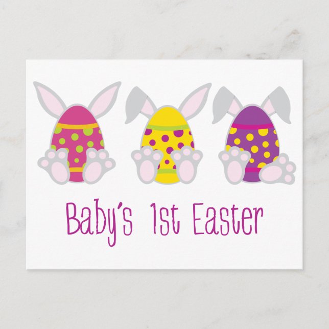 Babys 1. Ostern Postkarte (Vorderseite)