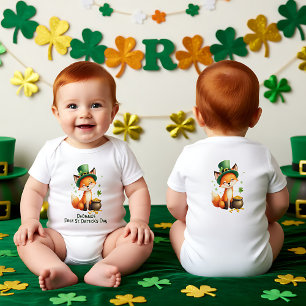 Baby's 1. St. Patrick's Day, Foxy & Fortunate Baby Strampler