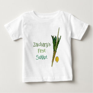Baby's 1. Sukkot Personalisiert Baby T-shirt