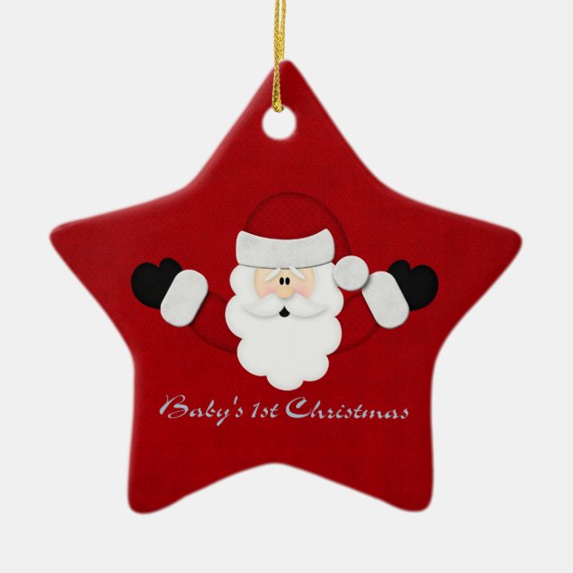 Babys 1. Weihnachten Keramik Ornament (Vorne)