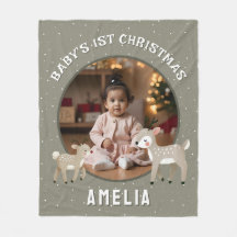 Baby's 1. Weihnachten Rentier Erinnerungsfoto