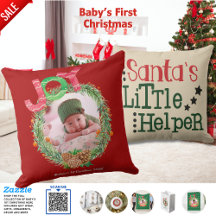 Babys 1. Weihnachtsfest FOTO Santas Littler Helper