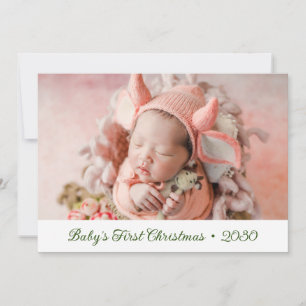 Baby's 1. Weihnachtsfoto Weihnachtskarte Feiertagskarte