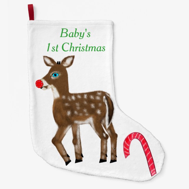 Baby's 1. Weihnachtsmann Großer Weihnachtsstrumpf (Vorderseite)