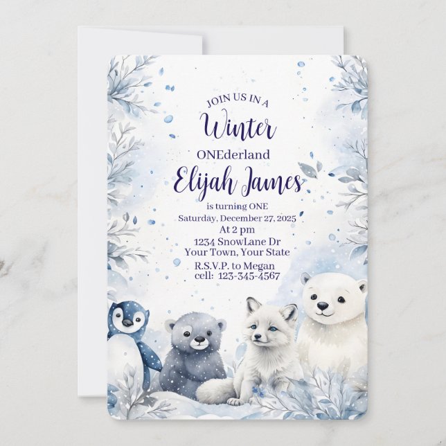 Baby's 1st Birthday Invitation  (Devant)