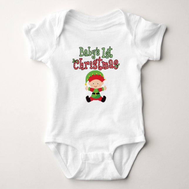 Baby's 1st Christmas Baby Elf Strampler (Vorderseite)