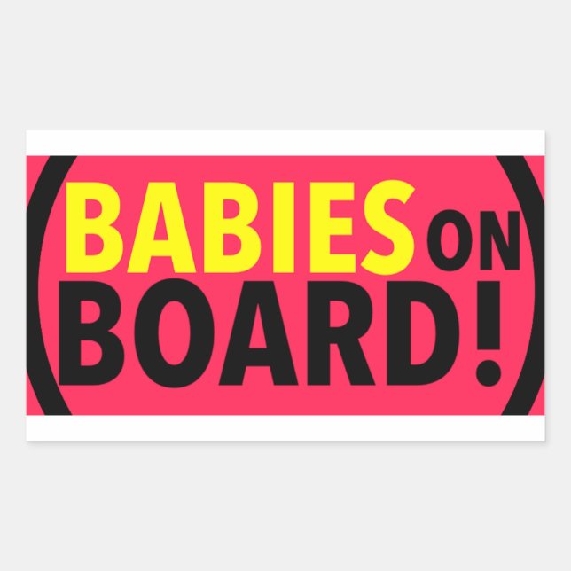 Babys an Bord Rechteckiger Aufkleber (Vorderseite)