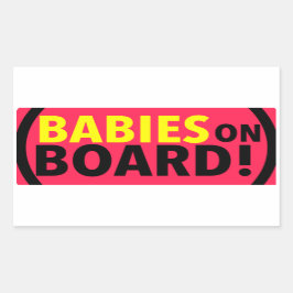 Babys an Bord Rechteckiger Aufkleber