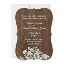 Babys atmen rustikales Hochzeitessen Probe