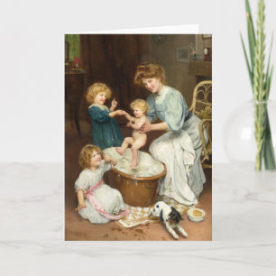 Baby's Bath Time   Arthur John Elsley Karte