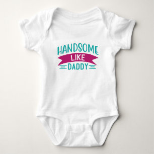 Babys Body-Anzug für Baby Jungen Hübsch wie Papa Strampler