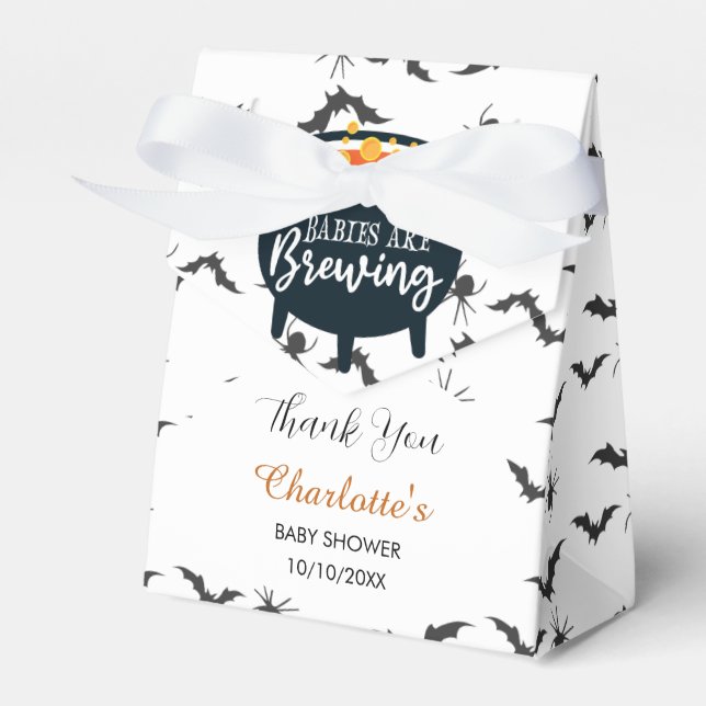 Babys brauen Halloween-Hexendusche Geschenkschachtel (Vorderseite)