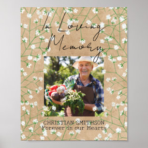 Baby's Breath Boho Rustic In Loving Memory Hochzei Poster