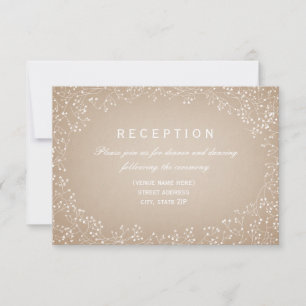Baby's Breath Cardstock inspirierte Hochzeitsfeier Einladung