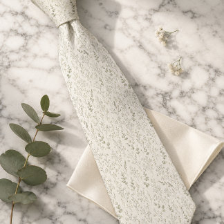 Baby's Breath & Eucalyptus Blumenmuster Krawatte