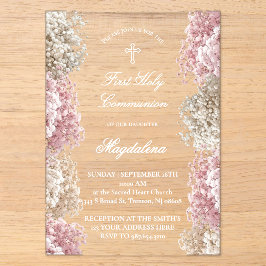 Baby's Breath flowers |First Communion Acryleinladungen