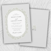 Baby's Breath Monogram Gypsophila Floral Wedding