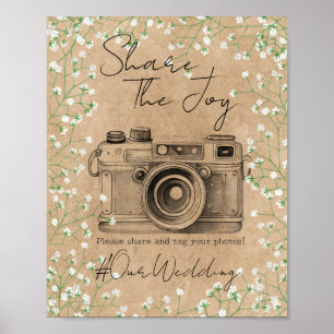 Baby's Breath Social Media Teilen Foto Hashtag Hin Poster