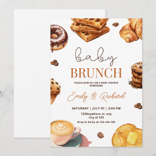 Babys Brunch Neutrale Babyparty-Einladung, Frühstü Einladung