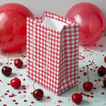Baby's Cherry First Red Gingham Birthday