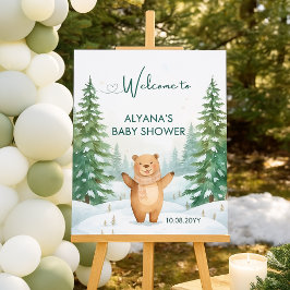Baby's Cold Outdoor Baby Dusche Begrüßungszeichen Poster