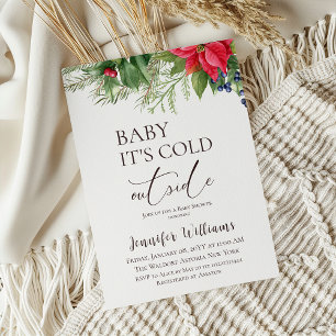 Baby's Cold Outdoor Evergreen Winter Baby Shower Einladung