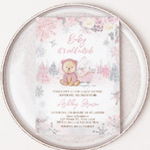 Baby's Cold Outdoor Girl Bear Baby Shower