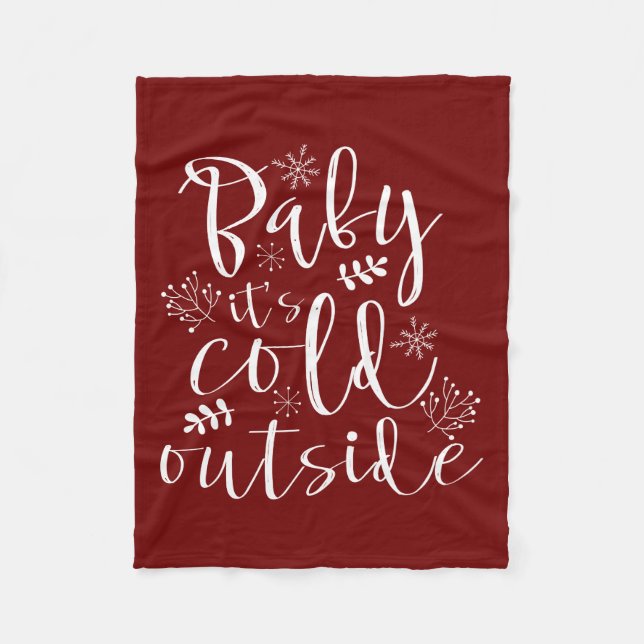 Baby's Cold Outdoor Hübsch Red & White Christmas Fleecedecke (Vorderseite)
