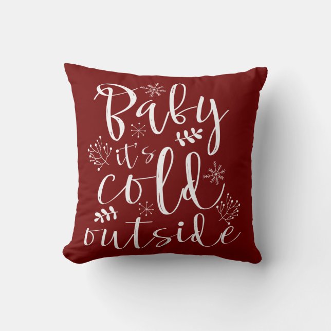 Baby's Cold Outdoor Hübsch Red & White Christmas Kissen (Vorderseite)