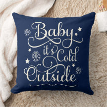 Baby's Cold Outdoor Navy Blue Script Holiday
