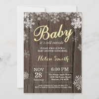 Baby's Cold Outdoor Rustic Winter Baby Dusche
