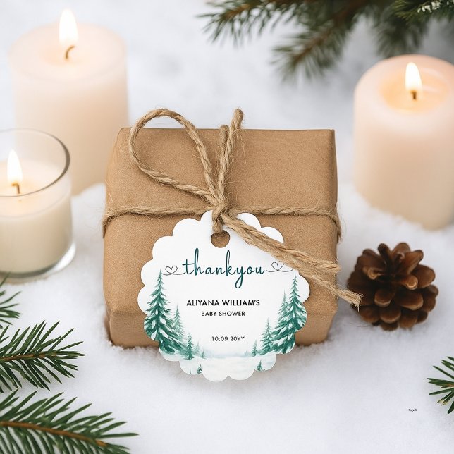 Baby's Cold Outdoor Winter Baby Dusche Party Geschenkanhänger (Von Creator hochgeladen)