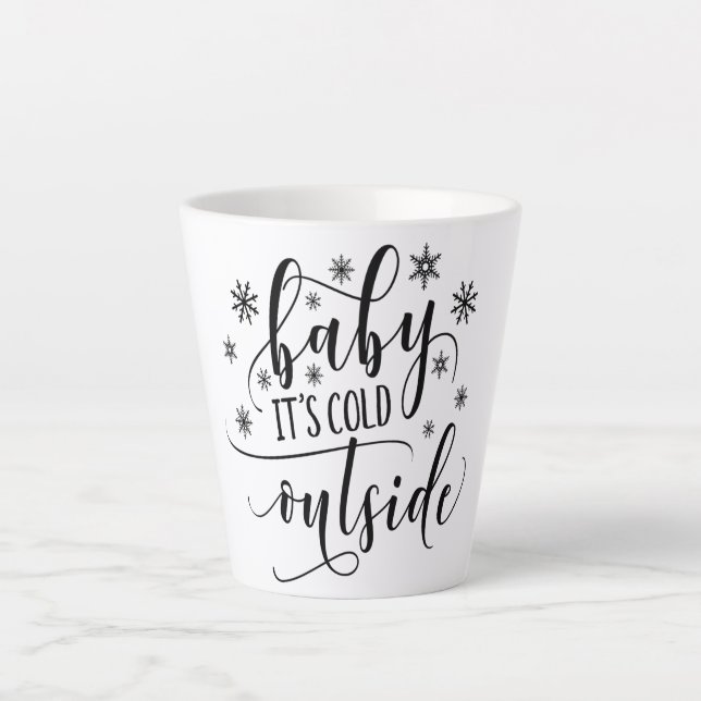 Baby's Cold Outdoor Winter Weihnachtsschneeflocken Milchtasse (Vorderseite)