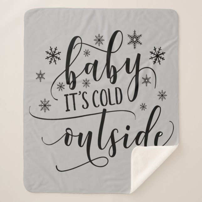 Baby's Cold Outdoorgrau Sherpa Blanket Sherpadecke (Vorderseite)