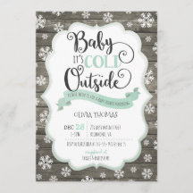 Baby's Cold Outside Baby Dusche Einladung