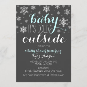 Baby's Cold Outside - Boy Baby Shower Einladung