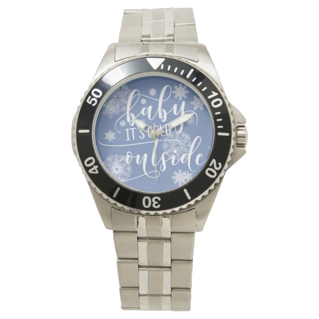Baby's Cold Outside Christmas Armbanduhr (Vorderseite)