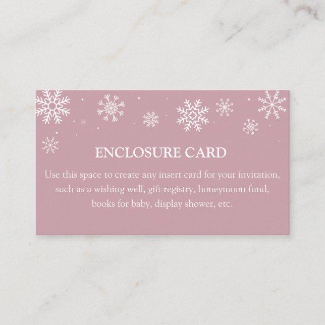 Baby's Cold Outside Custom Enclosure Card Begleitkarte (Vorderseite)