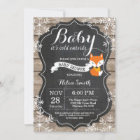 Baby's Cold Outside Fox Baby Dusche