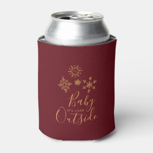Baby's Cold Outside Golden Snowflakes Dosenkühler