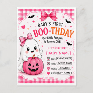 Baby's erste Boo-thday Halloween-Party Postkarte