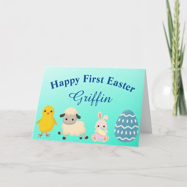 BABYS ERSTE OSTERFALLE Grußkarte Karte (Vorderseite)